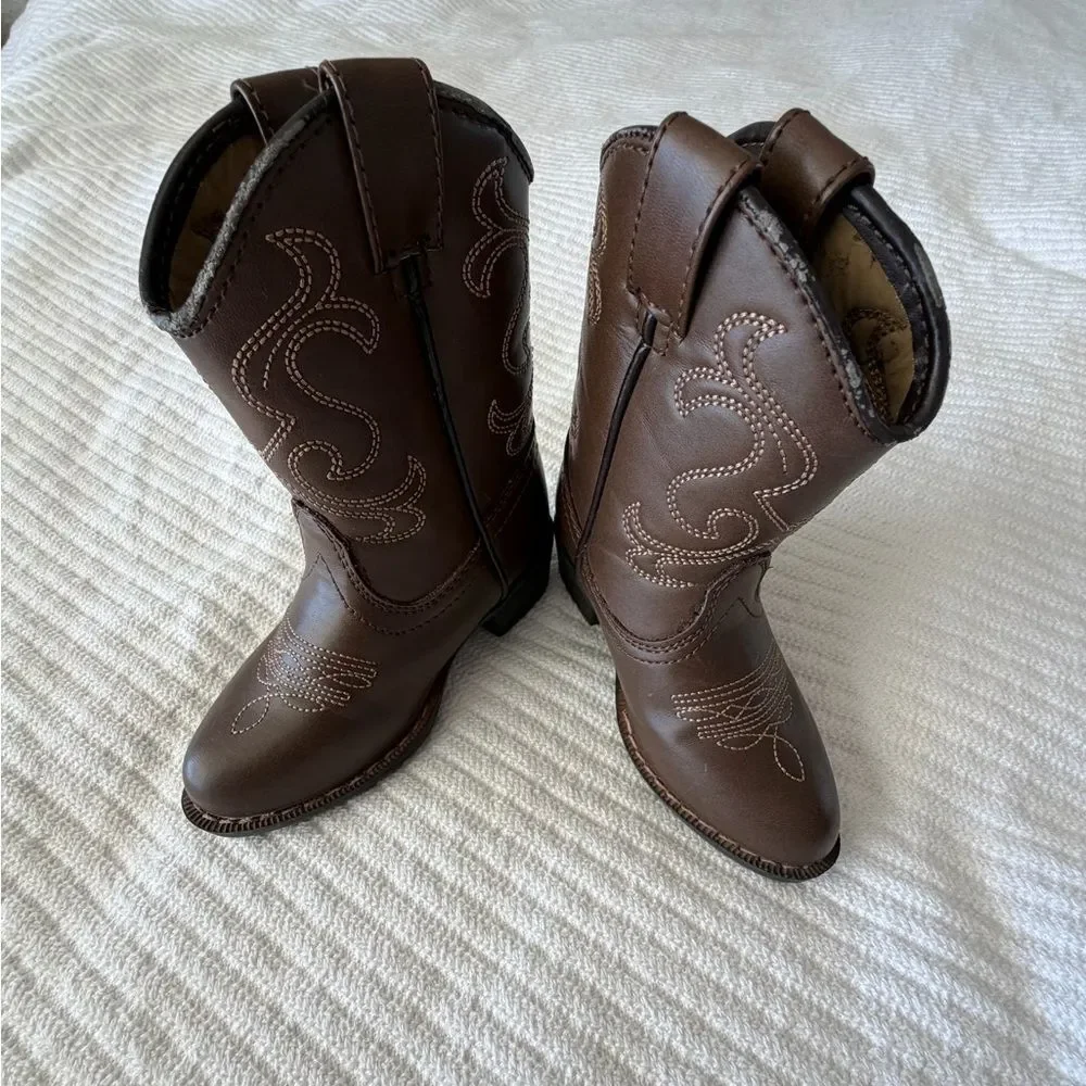 Toddler 6 month Brown Cowboy Boots